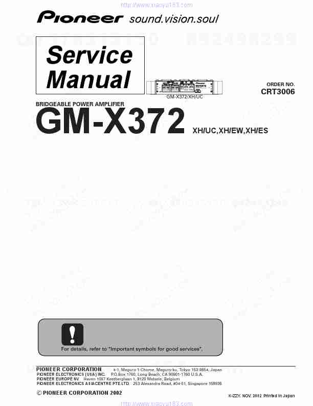 Pioneer Car Amplifier GM-X372-page_pdf